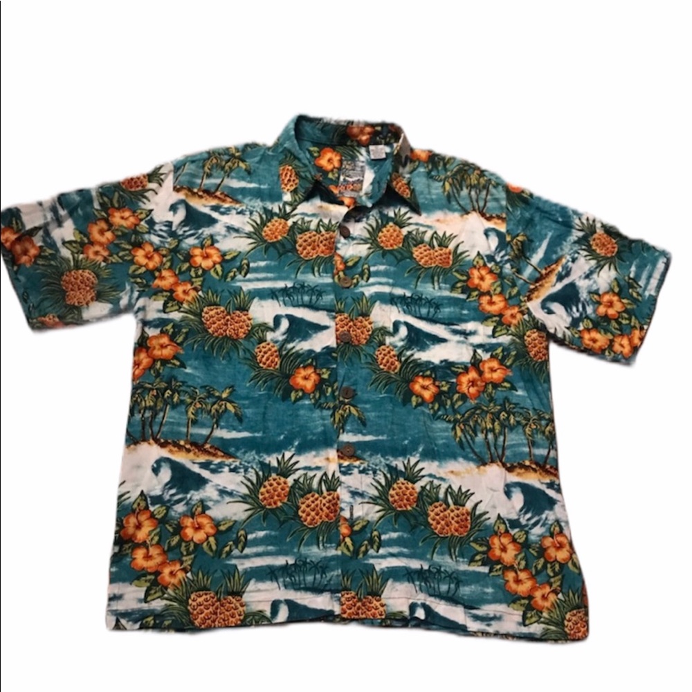 ⬇️$25 PINEAPPLE MOON HAWAIIAN SHIRT SIZE L
